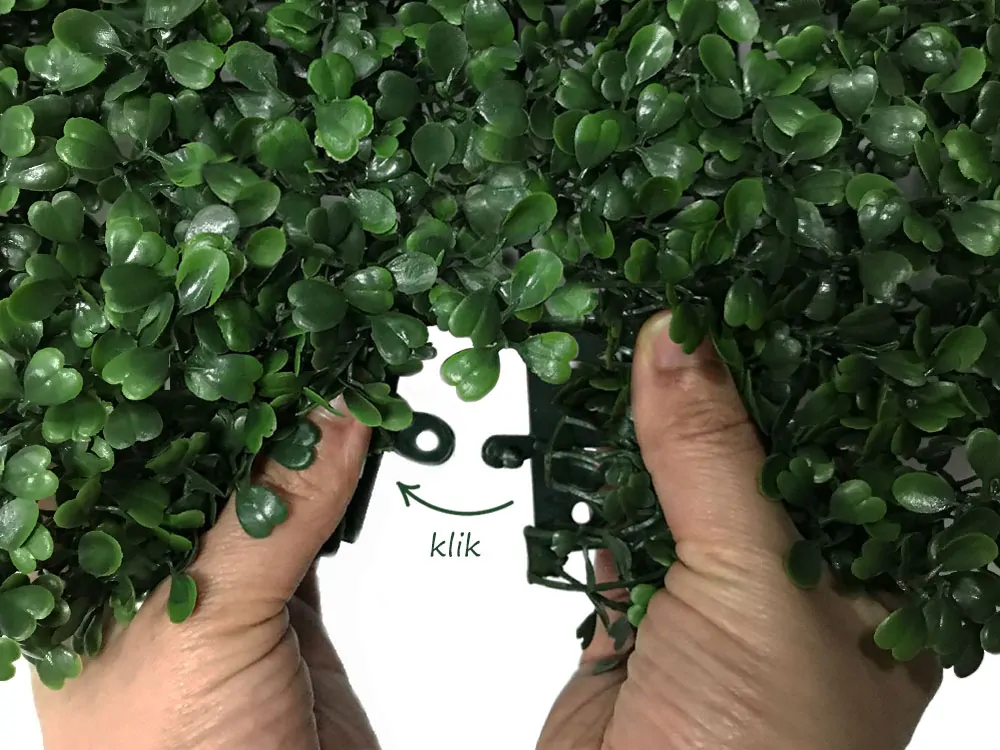 Kunsthaag vastklikken