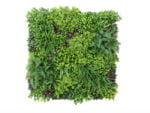 Jungle geel witte bloem Plantenwand-100x100cm mat