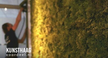 moswand van kunststof kunstmos