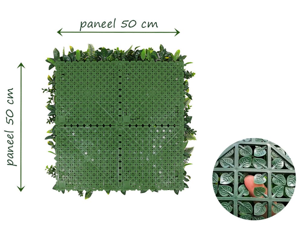 Varen geel gevarieerd Kunsthaag dichte achterkant Varen geel gevarieerd Kunsthaag dichte achterkant