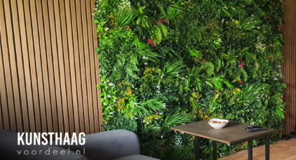 Kunsthaag combineren plantenwand