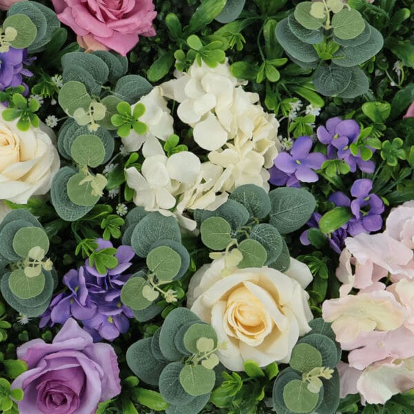 Soft Shades bloemenmuur detail