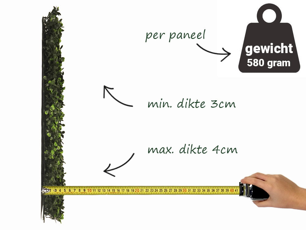 Buxus mix green Kunsthaag zijkant Buxus mix green Kunsthaag zijkant