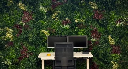 Akoestische plantenwand zelf maken thuiswerkplek