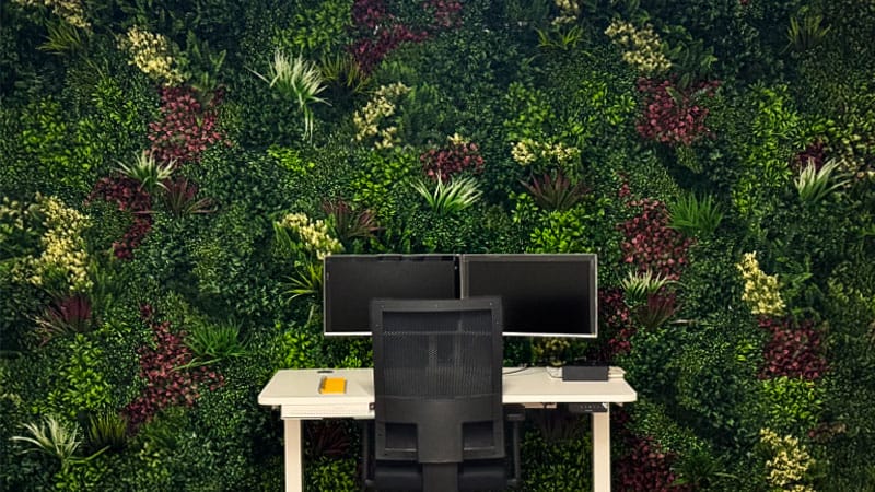 Akoestische plantenwand zelf maken thuiswerkplek