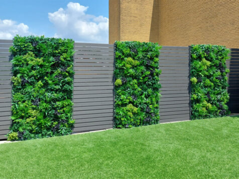 Achtertuin met kunsthagen Achtertuin met kunsthagen